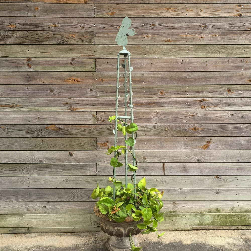 Watering angel climbing frame rose clematis special iron art retro old three-dimensional flower stand balcony potted plant stand