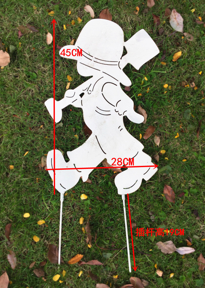 Garden Decor Boy and girl Outdoor Garden Yard Metal Decorative Stake for Garden