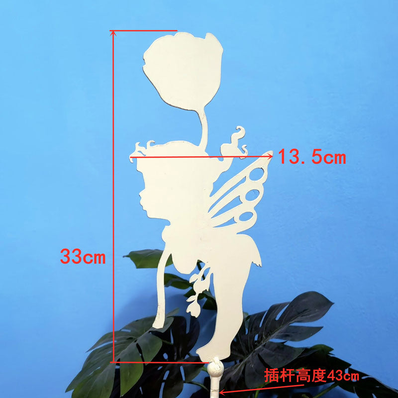 Metal Fairy Silhouette Garden Stakes Yard Decor Art Lawn for Outdoor Home Decor fairy Garden Decorations