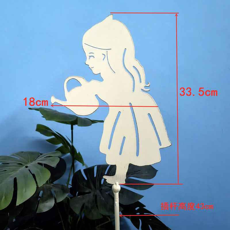 Metal Fairy Silhouette Garden Stakes Yard Decor Art Lawn for Outdoor Home Decor fairy Garden Decorations