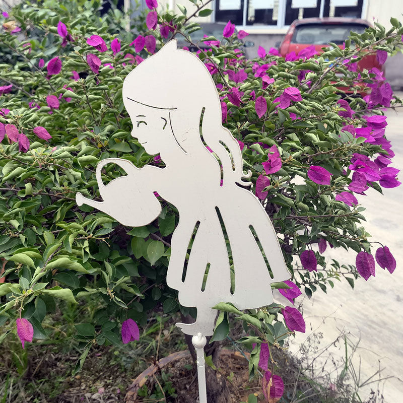 Metal Fairy Silhouette Garden Stakes Yard Decor Art Lawn for Outdoor Home Decor fairy Garden Decorations