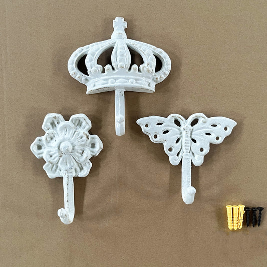 Decorative Cast Iron Hooks Wall Mount Coat Rack Hooks Coat Hooks