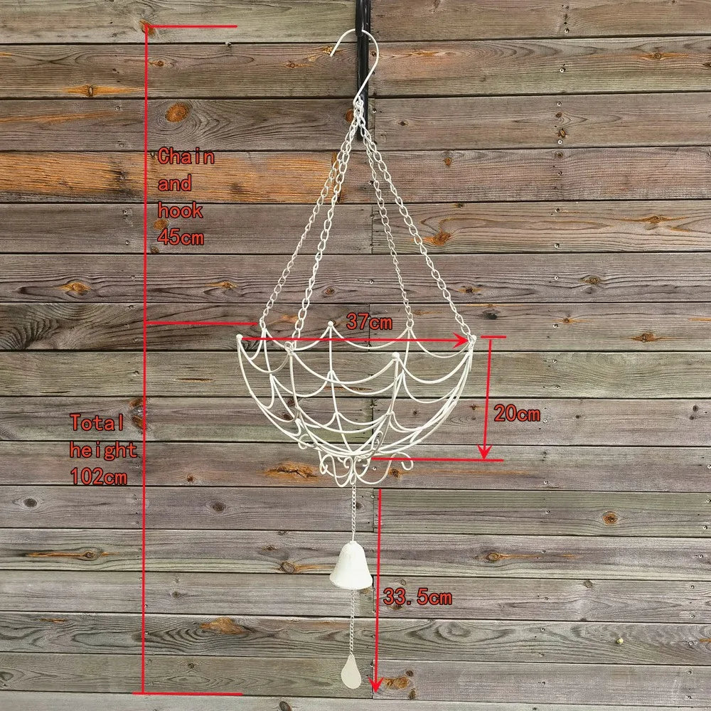 Garden Decoration Indoor Outdoor Metal Hanging Planter Basket Round window deck Coco Coir Liner coconut hanging basket
