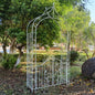 Garden Arches with Gate Garden Arbor Trellis Archway for Climbing Plants Roses Vines Support Rack For Outdoor Garden Lawn