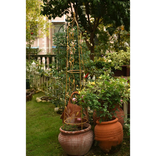 European style old branch bird-shaped clematis rose climbing frame floor potted plant stand