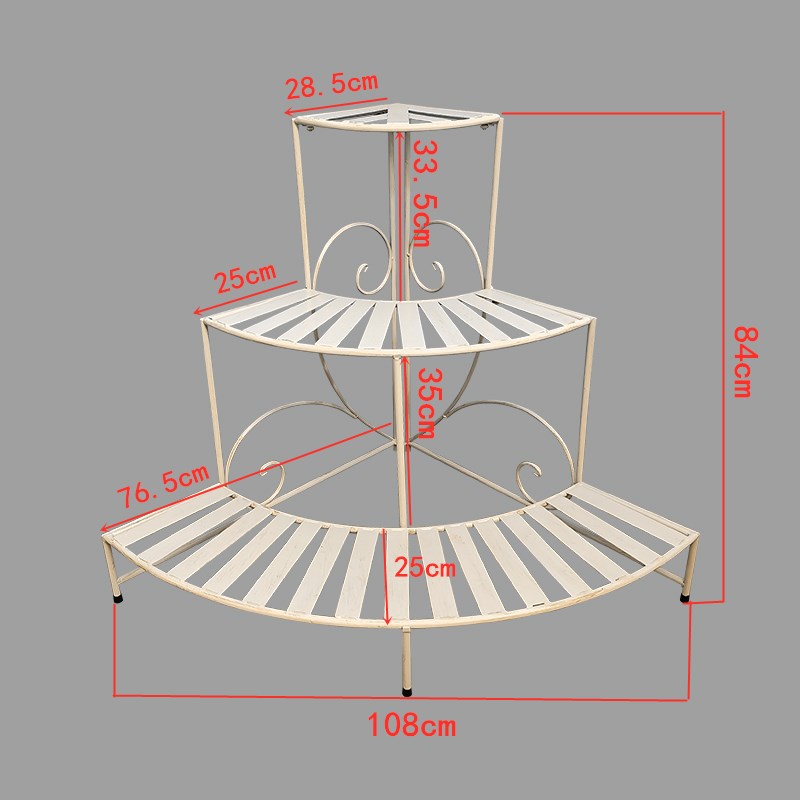 Flower Potted Holder Rack Plant Stand for Indoor Outdoor corner metal plant stand 3 tier flower pot display rack