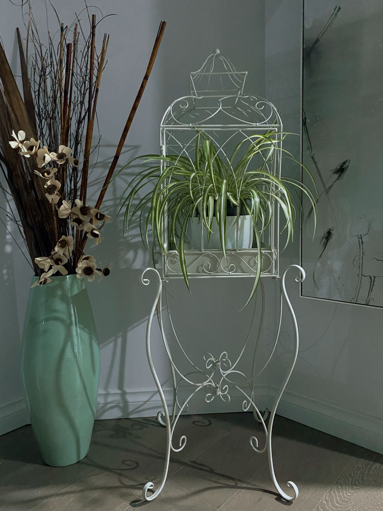Flowers Pot Rack Vase Tall Plant Cube Flower Stand On A Stand metal plant stand
