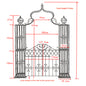 Large Metal Arch Frame Wedding Decoration Arch Backdrop Stand Garden Arbor Arch with gate