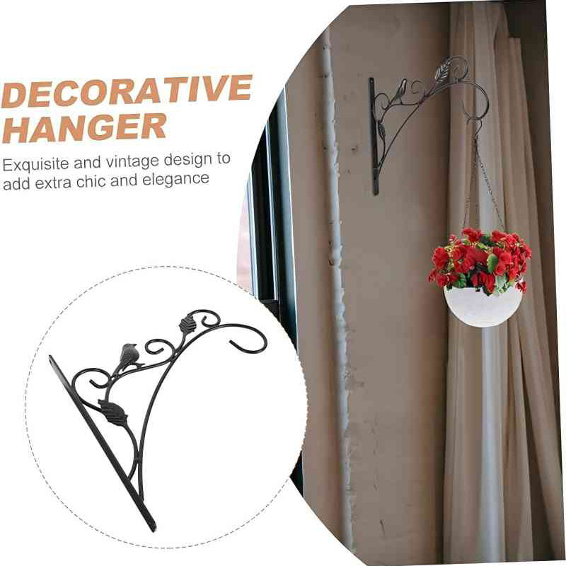 Hanging Plant Bracket Wall Hook Iron Planter Hooks Wall Mounted Decorative Hanger