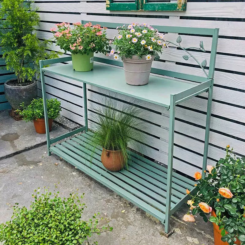 Floor-standing flower rack storage rack from one piece balcony flower pot rack iron old flower shop display rack