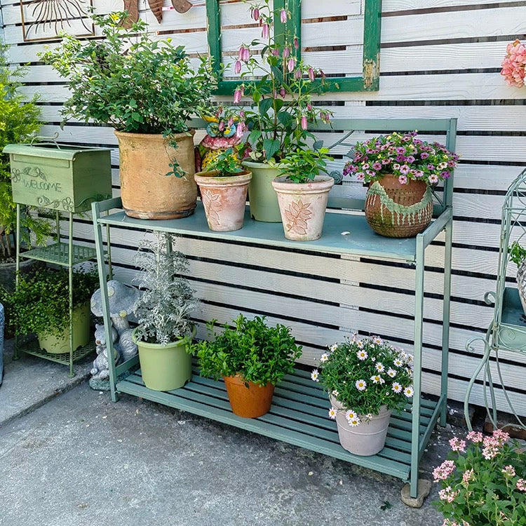 Floor-standing flower rack storage rack from one piece balcony flower pot rack iron old flower shop display rack