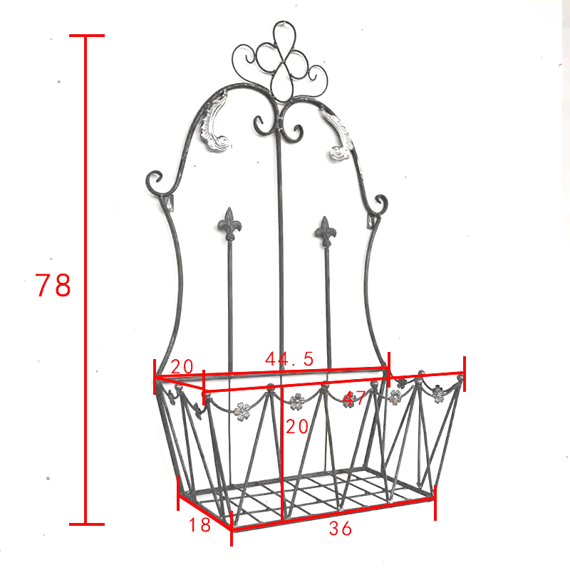 Antique Patio Garden Rustic Metal Plant Stand Flower Shelf Garden Plant Shelves Rack for Indoor Outdoor