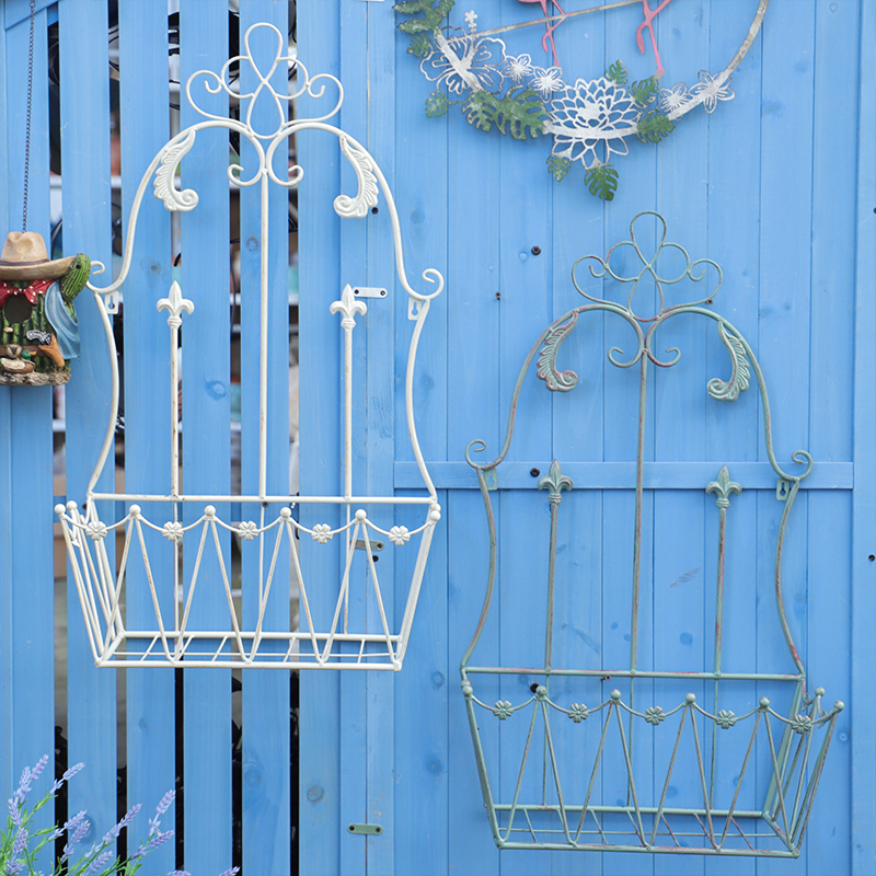 Antique Patio Garden Rustic Metal Plant Stand Flower Shelf Garden Plant Shelves Rack for Indoor Outdoor