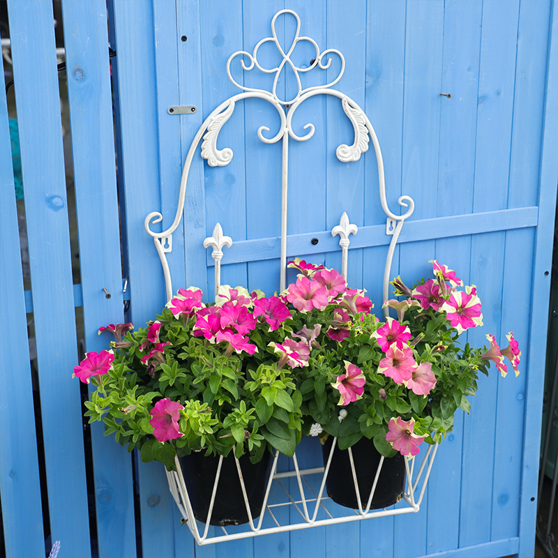 Antique Patio Garden Rustic Metal Plant Stand Flower Shelf Garden Plant Shelves Rack for Indoor Outdoor