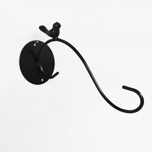 High quality cock design black wall flower hanging metal plant bracket