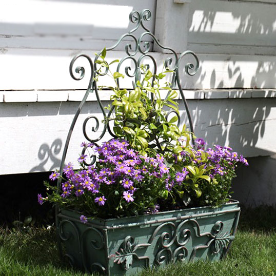 decorative metal planter Stand Flower Pot Holder Rack Storage garden supplies Iron Wall Planter Hanging metal flower stand