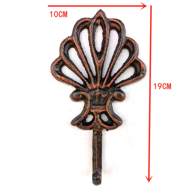 Vintage Style Decorative Cast Iron Hanging Hook Wall Mounted Clothes Hanger Coat Hook Rail Metal Clothe Wall Hook