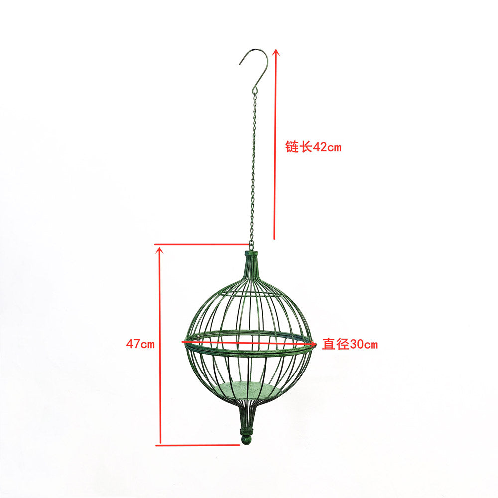 Birdcage Hanging Planter Metal Wire Flower Pot Basket Wrought Iron Plant Stands for Plants Flowers Garden Patio Balcony decor