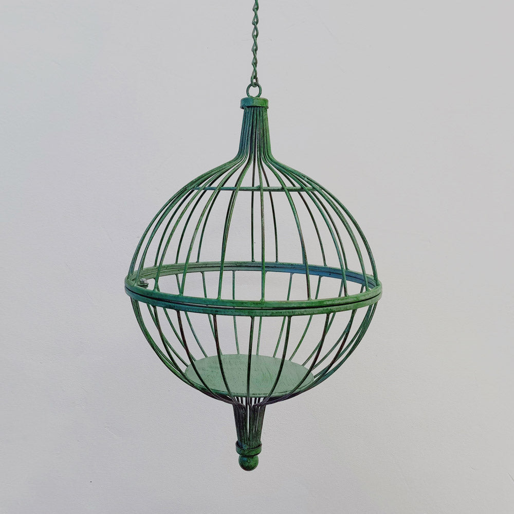 Birdcage Hanging Planter Metal Wire Flower Pot Basket Wrought Iron Plant Stands for Plants Flowers Garden Patio Balcony decor