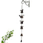 Yard Decoration Pendant Metal Wind Chime Rain Chain Villa Landscape Hanging Rain Chain Vintage Bell Iron Ornament