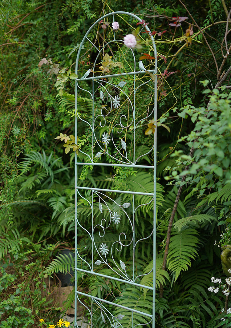 Garden Iron Plant Trellis with Decorative Liana Plants Flower Support Climbing Rack Garden Trellis for Plants