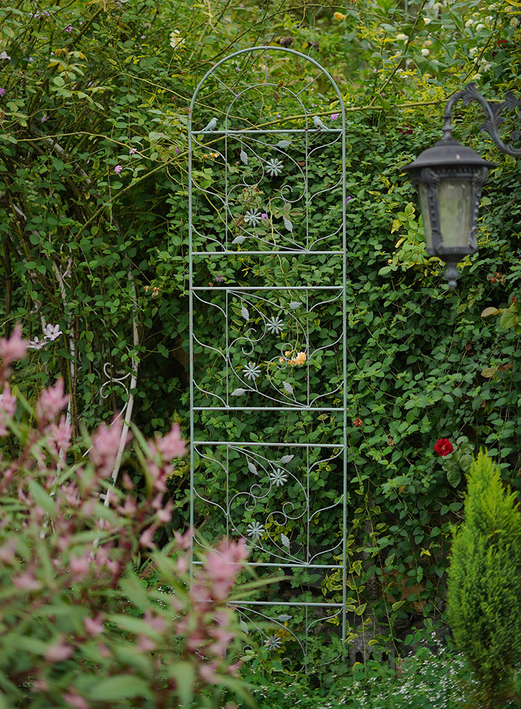 Garden Iron Plant Trellis with Decorative Liana Plants Flower Support Climbing Rack Garden Trellis for Plants