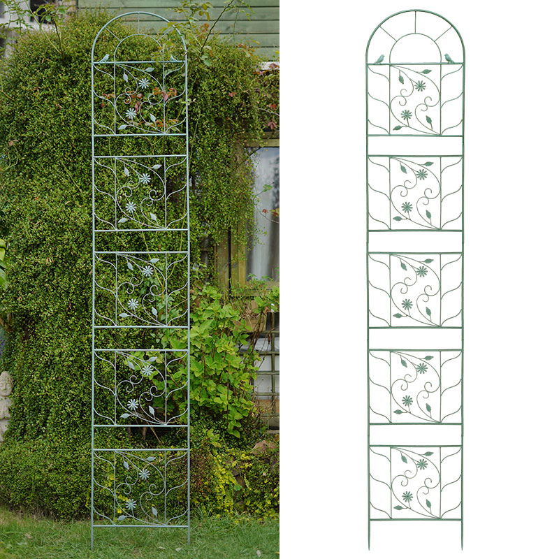 Garden Iron Plant Trellis with Decorative Liana Plants Flower Support Climbing Rack Garden Trellis for Plants