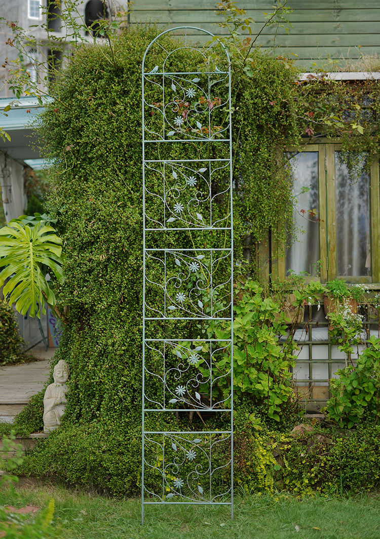 Garden Iron Plant Trellis with Decorative Liana Plants Flower Support Climbing Rack Garden Trellis for Plants