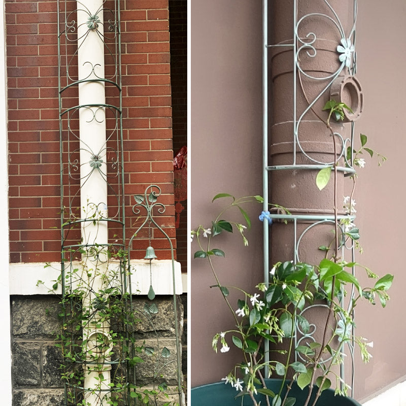 Semicircular climbing frame downspout shielding frame iron art old column street lamp flower bracket can be infinitely increased