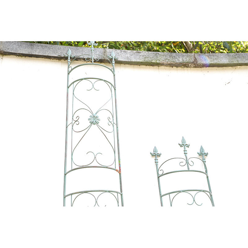 Semicircular climbing frame downspout shielding frame iron art old column street lamp flower bracket can be infinitely increased