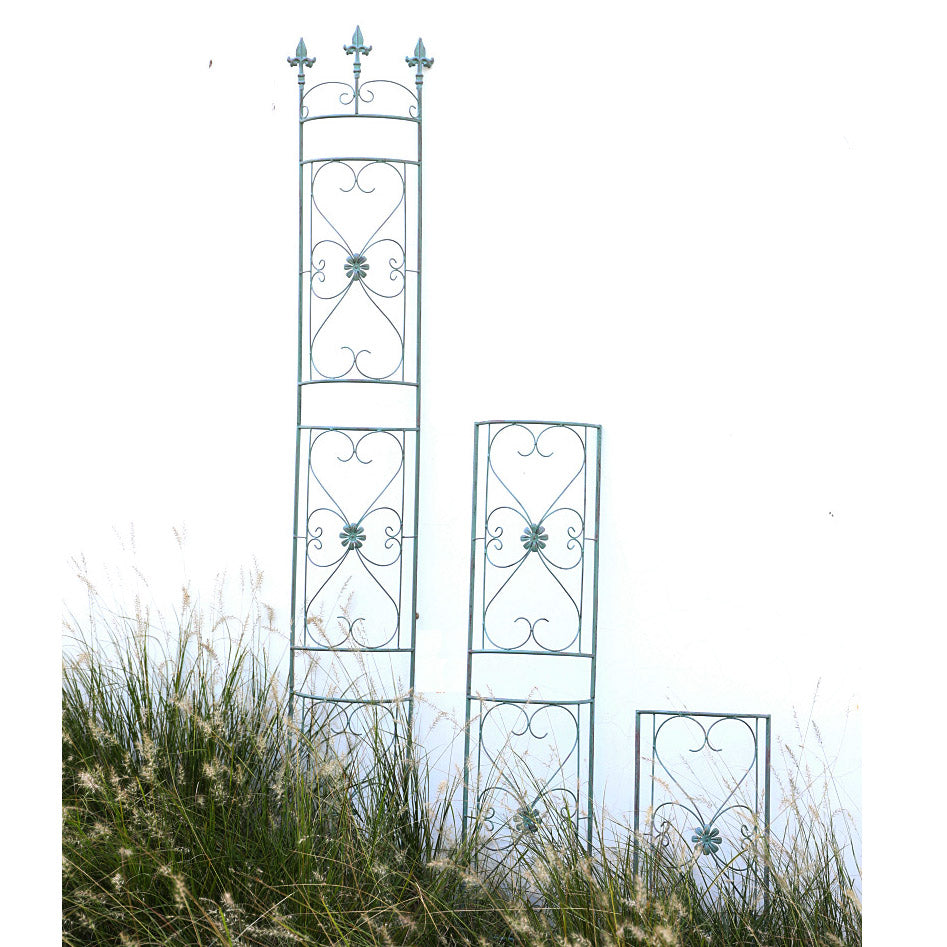 Semicircular climbing frame downspout shielding frame iron art old column street lamp flower bracket can be infinitely increased