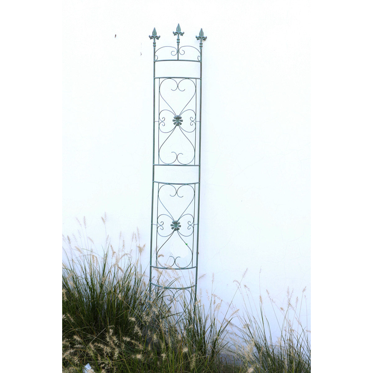 Semicircular climbing frame downspout shielding frame iron art old column street lamp flower bracket can be infinitely increased