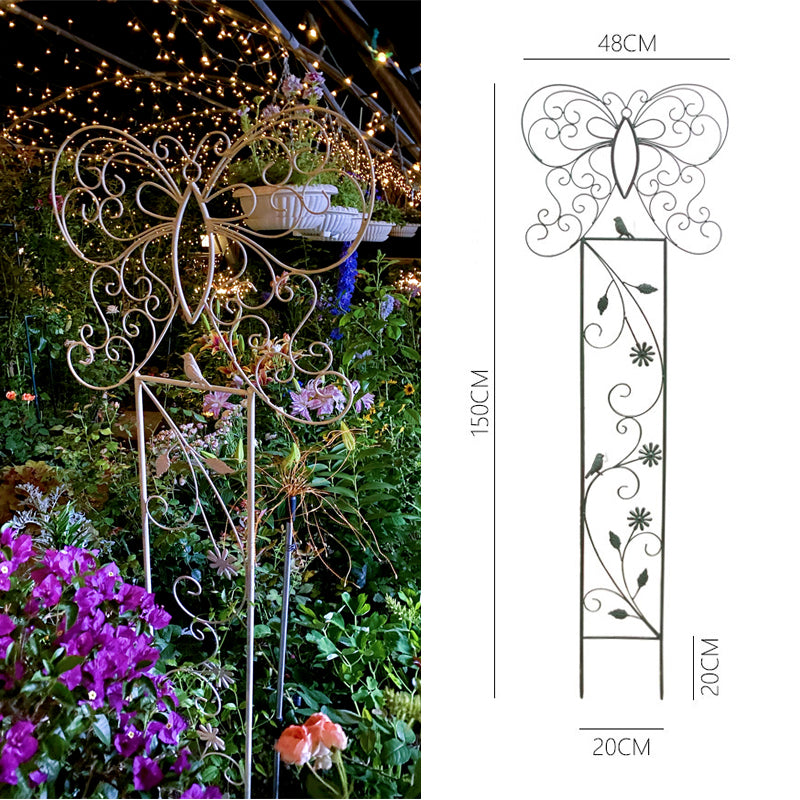 Wholesale Garden Decoration Outdoor Black Garden Stake Square Foot Vine Powder Coated Framed Garden Trellis