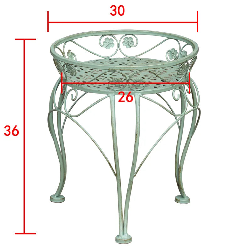 Vaso de flores plantador rack metal fezes design revestido uso interno/externo jardim vasos de flores &amp; plantadores para suporte de planta de ferro 