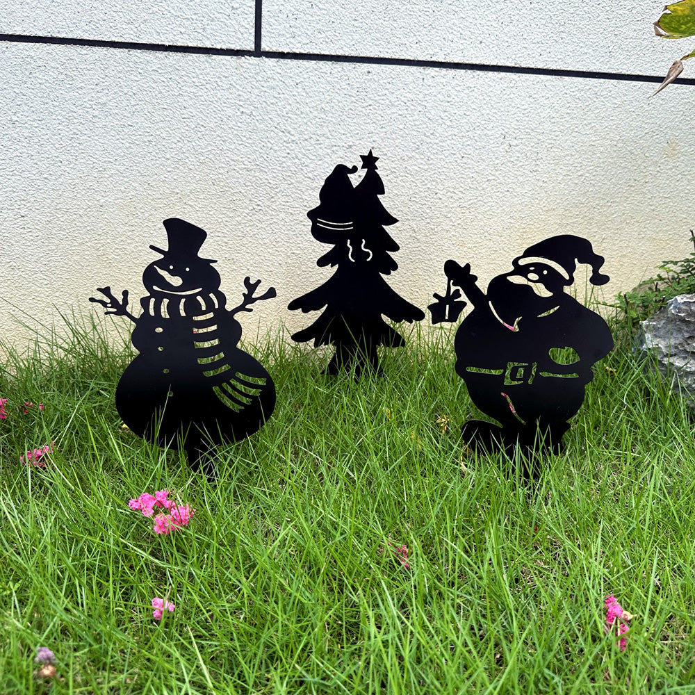 Garden Metal Stakes Garden Decor Halloween Christmas Ornaments Outdoor Yard Art Decoration