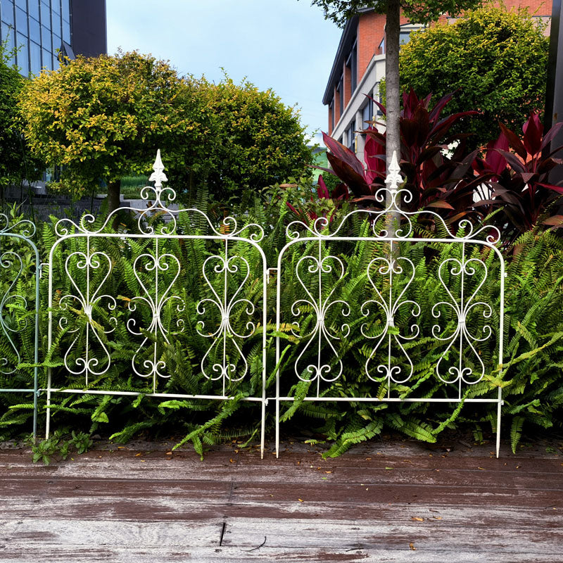 Decorative Powder Coated Wrought Iron Garden Garrison Fence Steel Pale Picket Fence garden trellis