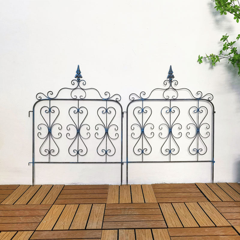 Decorative Powder Coated Wrought Iron Garden Garrison Fence Steel Pale Picket Fence garden trellis