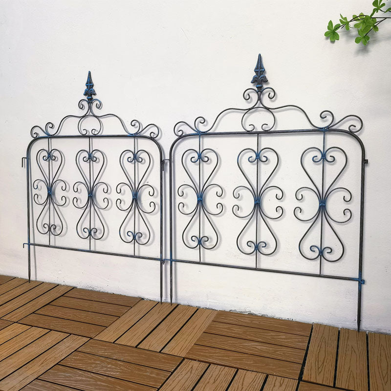 Decorative Powder Coated Wrought Iron Garden Garrison Fence Steel Pale Picket Fence garden trellis