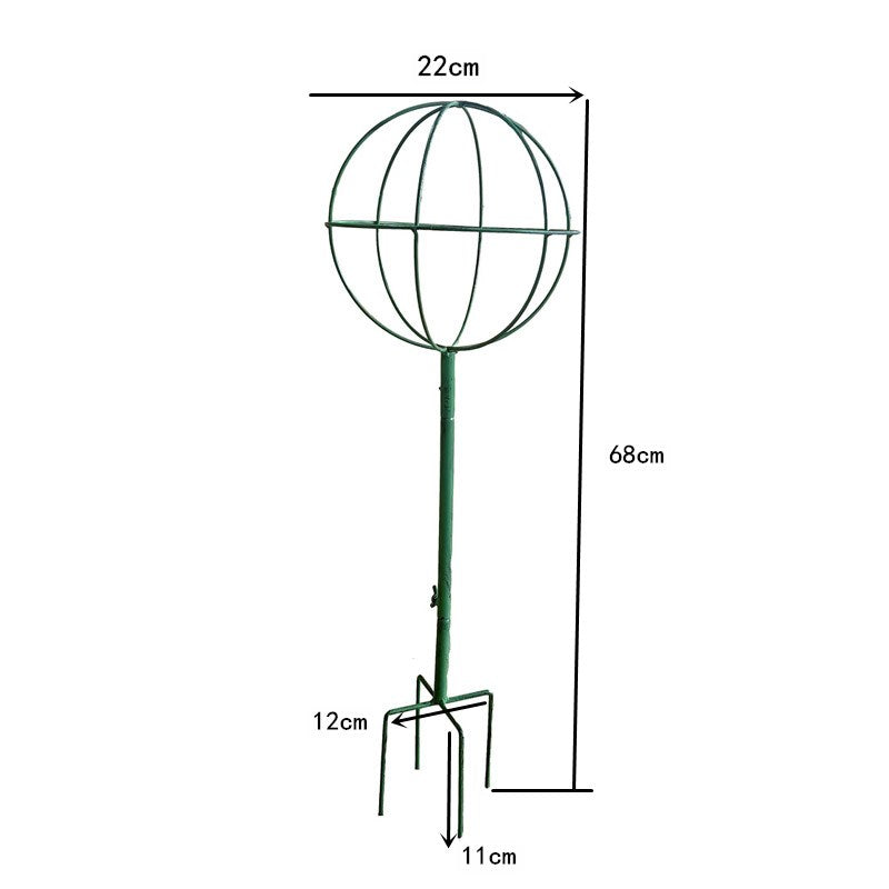 Iron Garden Trellis Metal Plant Support Stake Flower Climbing Sticks Heart Round Shaped Garden Trellis For Climbing Plants Metal