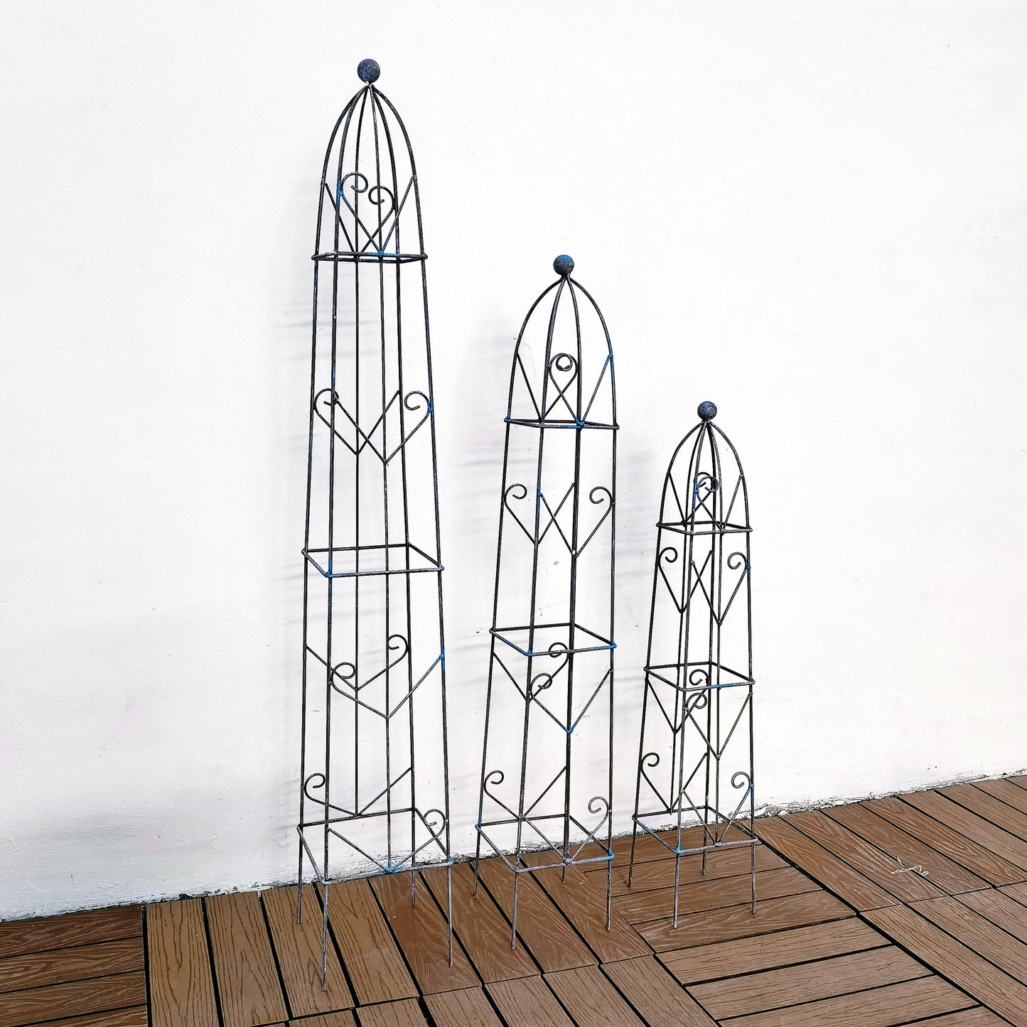 Metal Garden Trellis Leaves Plant Support Garden Plant Trellis Plant Cages Garden Obelisk