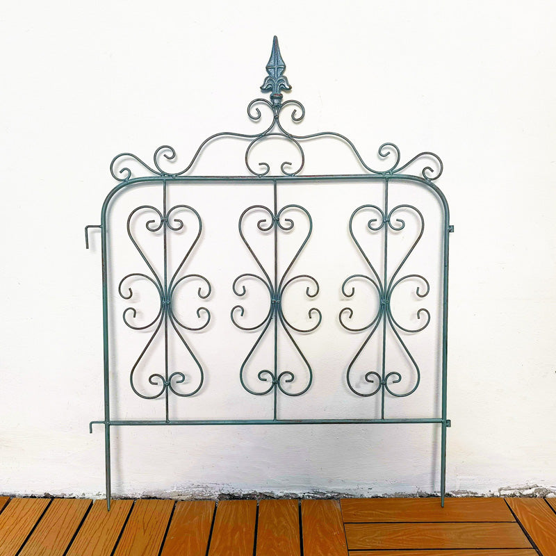 Decorative Powder Coated Wrought Iron Garden Garrison Fence Steel Pale Picket Fence garden trellis