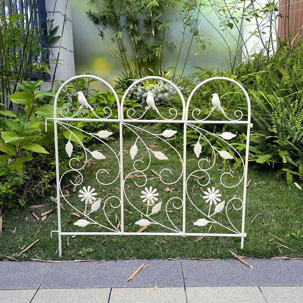 Decor Garden Metal Panel Fence Border Metal Fence Garden Edging Border adjustable Panel Border Animal Barrier Flower Edging