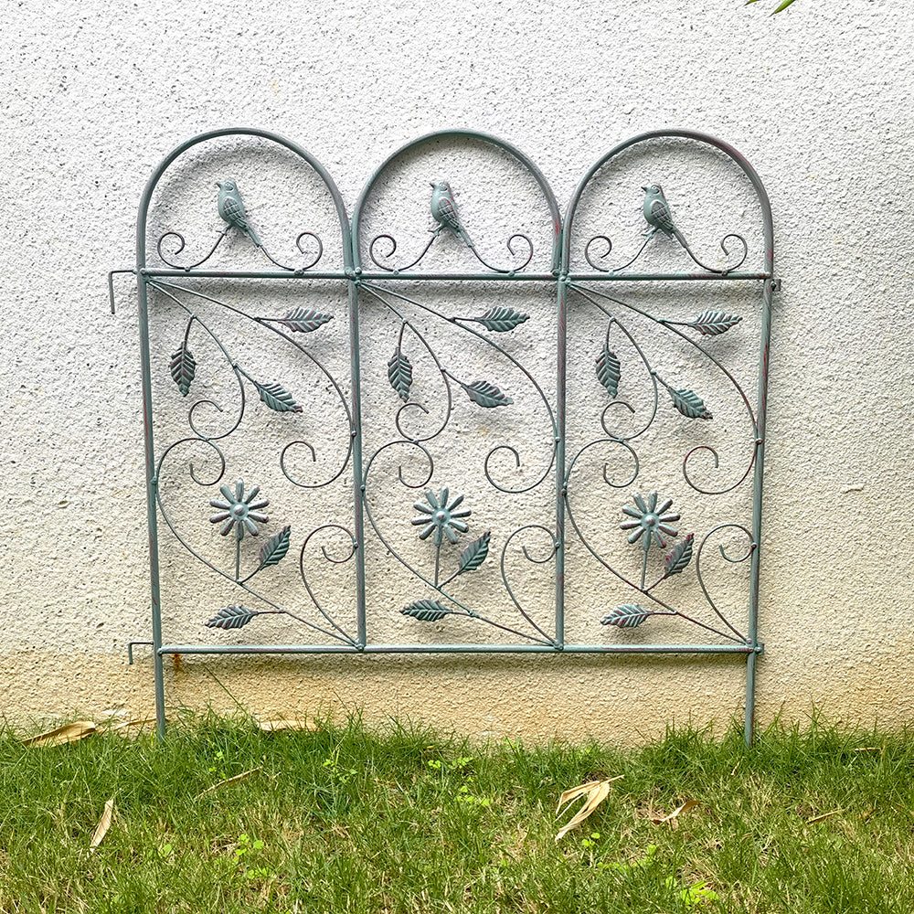 Decor Garden Metal Panel Fence Border Metal Fence Garden Edging Border adjustable Panel Border Animal Barrier Flower Edging