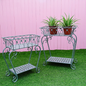 metal plant stand, patio stand 2 brackets, patio / garden / balcony features iron flower pot stand