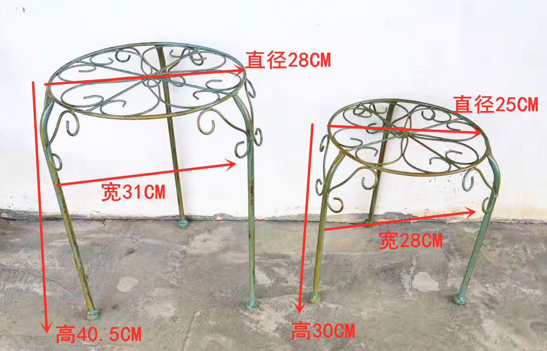 2-pack iron potting stand, indoor and outdoor flower pot holder, suitable for home and garden indoor plant holder