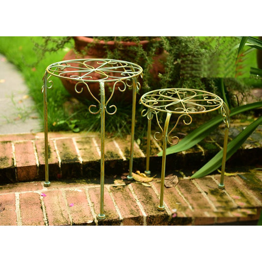 2-pack iron potting stand, indoor and outdoor flower pot holder, suitable for home and garden indoor plant holder