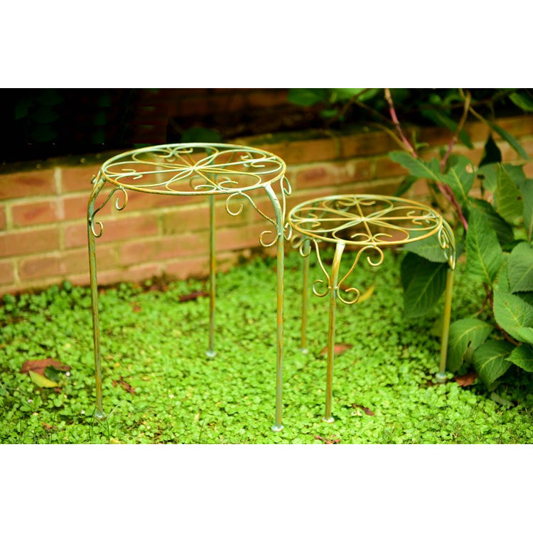 2-pack iron potting stand, indoor and outdoor flower pot holder, suitable for home and garden indoor plant holder