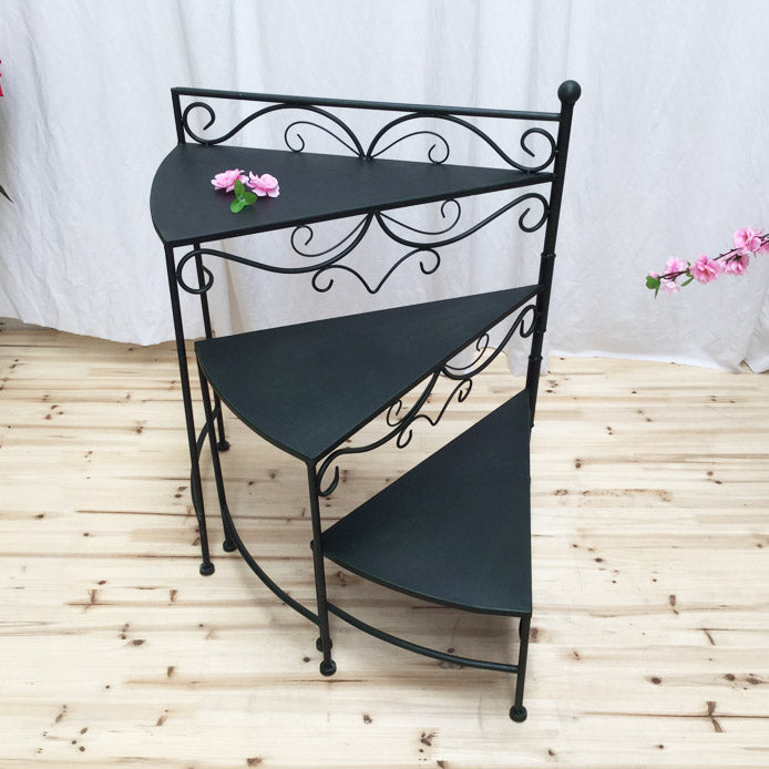 New Design Fashionable Style Handmade Forged Wrought Iron Decor Wall Hanging Mounting Flower Plant Basket metal flower stand