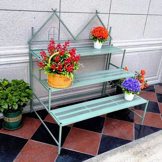 customized wrought iron home and garden deco ladder 3 tier plant stands