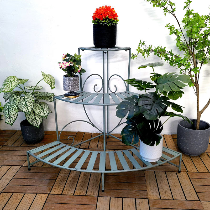 Flower Potted Holder Rack Plant Stand for Indoor Outdoor corner metal plant stand 3 tier flower pot display rack